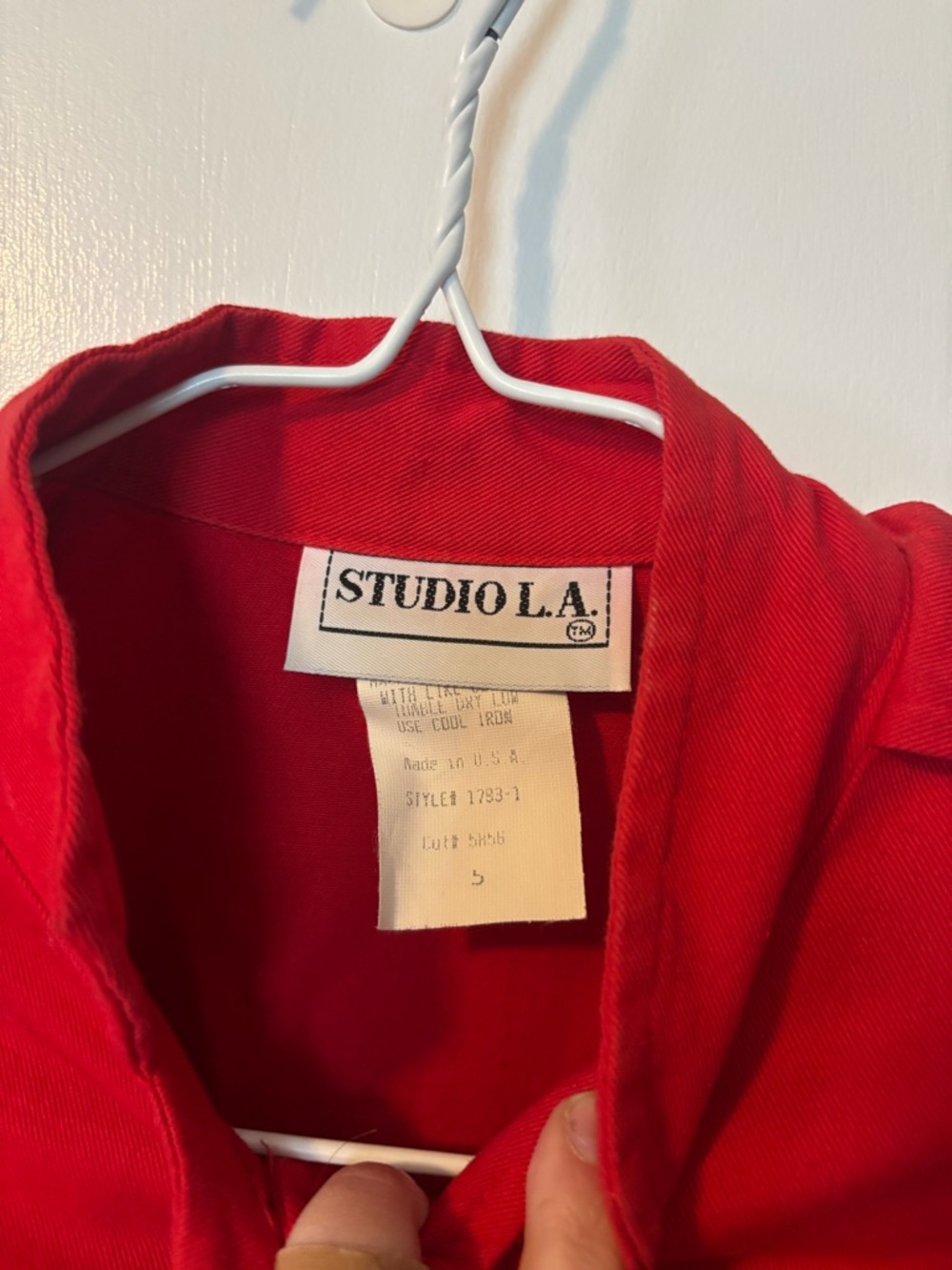 Vintage 80s Quiet Luxury Feminine Studio L.A. Vibrant Red Collared Jacket Dress - Picture 3 of 6